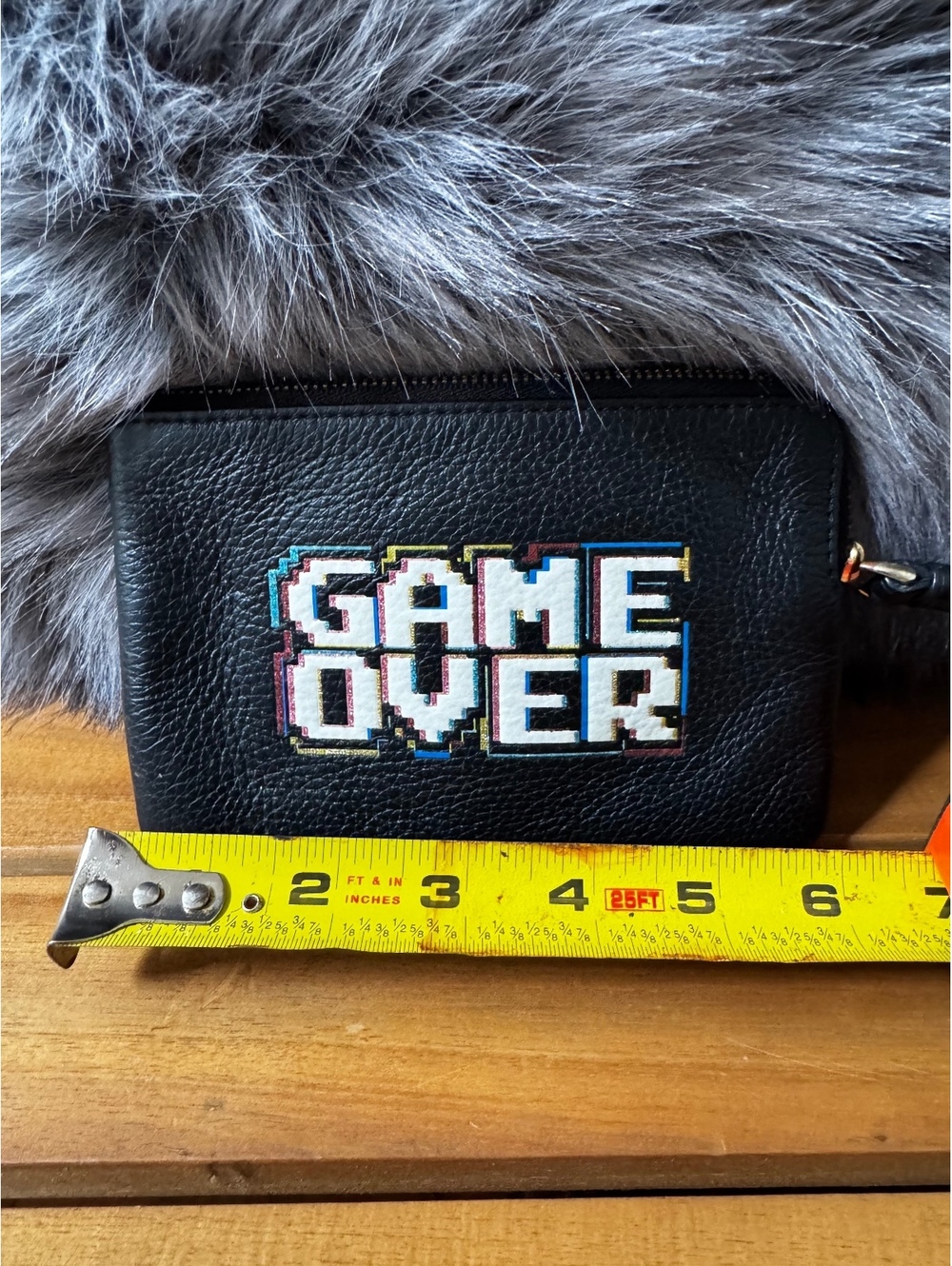 Coach x Pac-Man Leather Wristlet Game Over Pixel Graphic Black Corner Zip Wallet - Picture 2 of 8